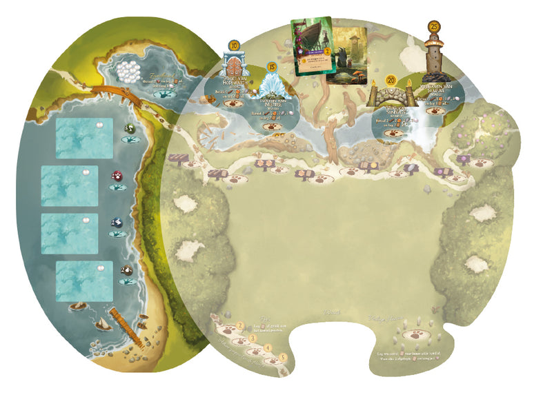 Everdell Pearlbrook - uitbreiding, spelbord en overlapborden