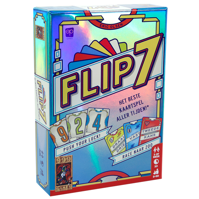 Flip 7 kaartspel doos voorzijde