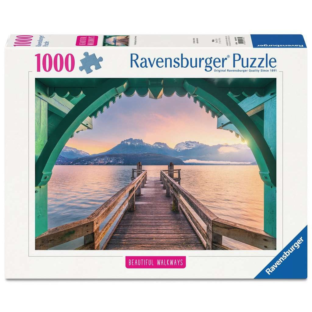 Footbridge at Lac d'Annecy - Puzzel 1000 stukjes - Ravensburger 12001762, doos