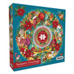 Season's Greetings puzzel doos – diagonaal vooraanzicht, cirkelvormige 500 stukjes puzzel