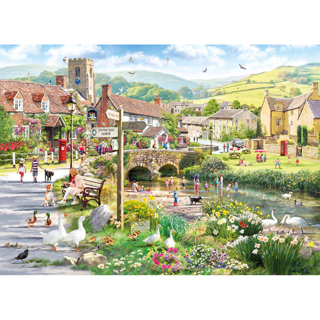 Puddle Ducks and Paddling - Puzzel 1000 stukjes - Gibsons G6433