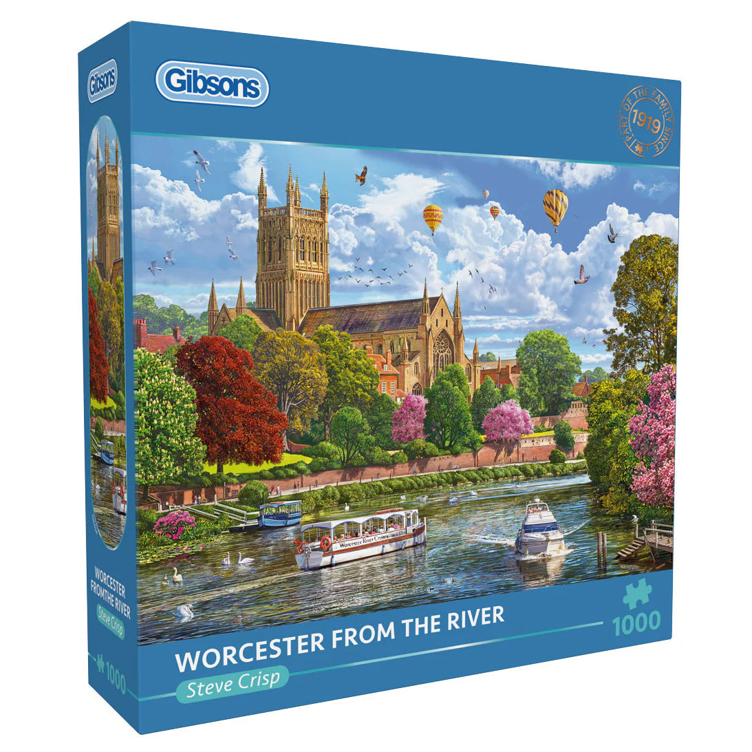 Worcester from the River - Puzzel 1000 stukjes - Gibsons G6454, doos