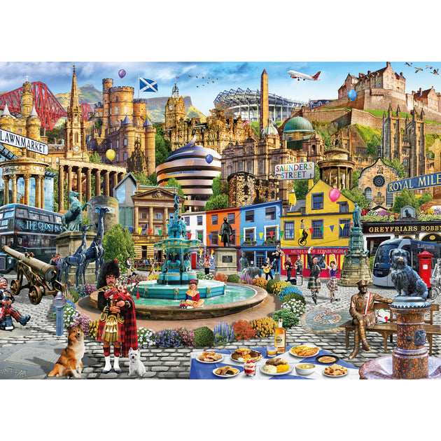 A Day Out in Edinburgh - Puzzel 1000 stukjes - Gibsons G6461, print