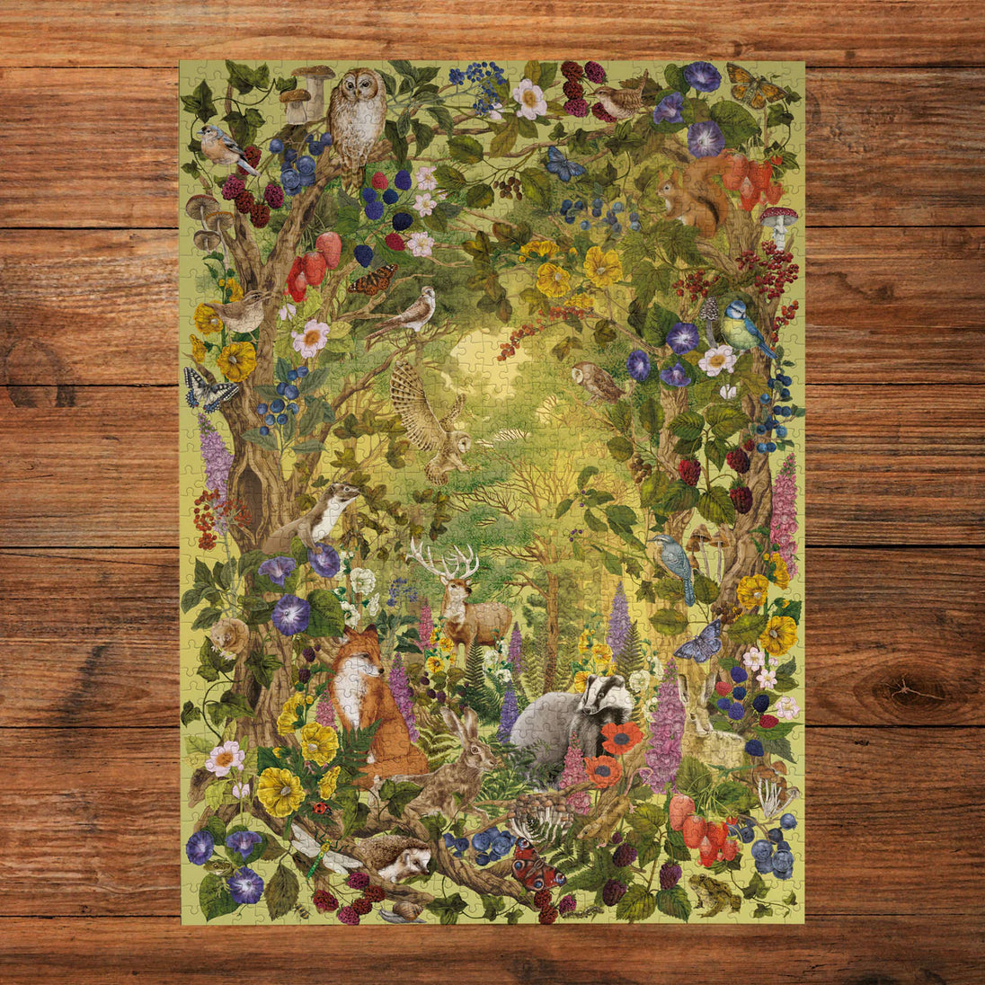 Sunlight Glade - Puzzel 1000 stukjes - Gibsons G7225, gelegde puzzel op tafel