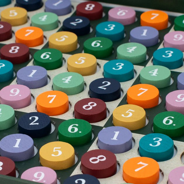 Sudoku - The Art File, houten speelstukken