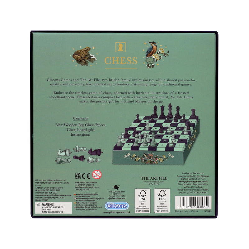 Chess - The Art File van Gibsons, doos achterkant