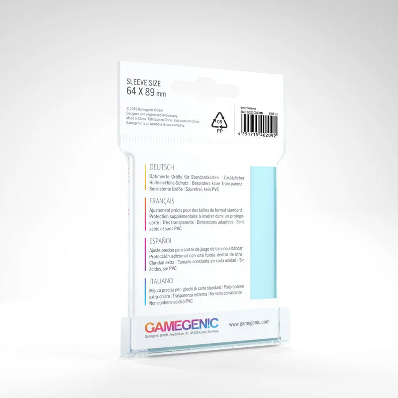Gamegenic Inner sleeves - 64 x 89mm