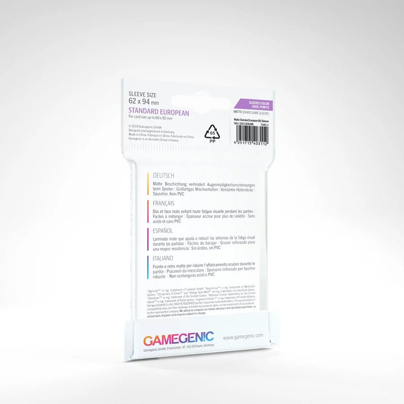 Prime board game sleeves - Standard European MATTE - 62 x 94mm