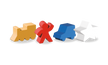 Railroad Tiles - Tegellegspel, meeples