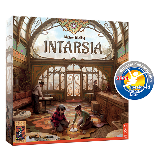 Intarsia bordspel doos voorzijde