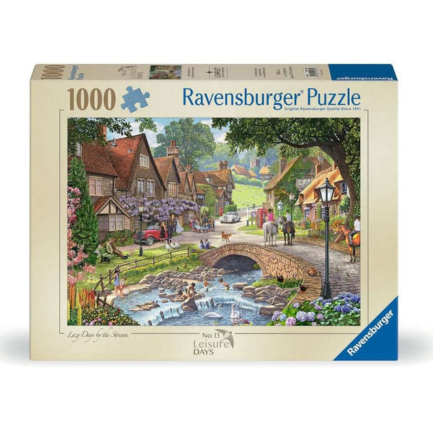 Lazy days by the stream - Puzzel 1000 stukjes - Ravensburger 12001982, doos