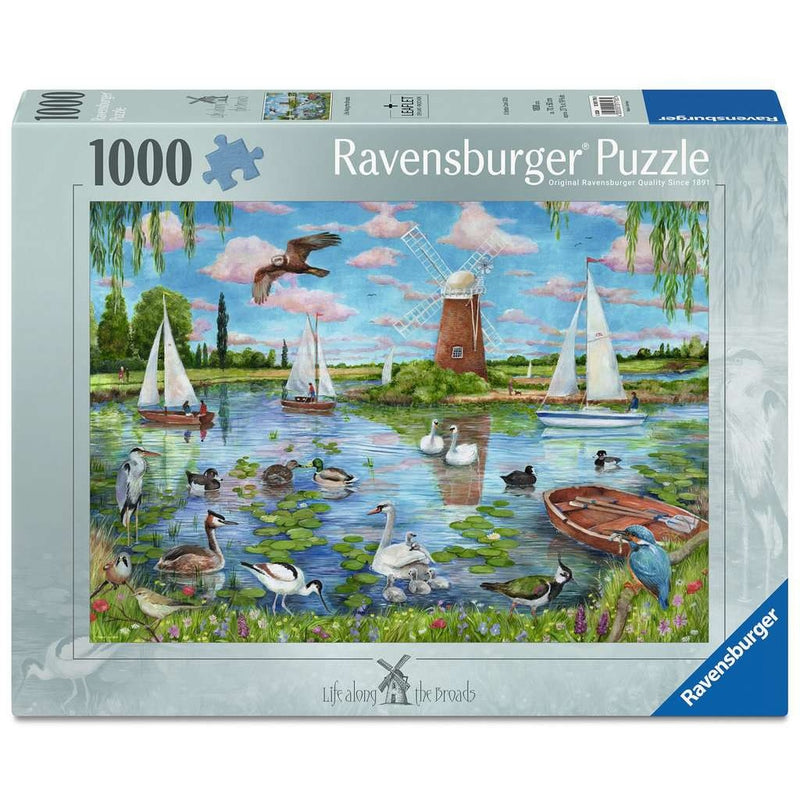 Life along the Broads  - Puzzel 1000 stukjes - Ravensburger 12001716, doos