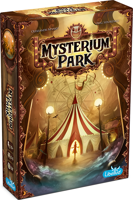 Voorkant van de gesloten doos van Mysterium Park