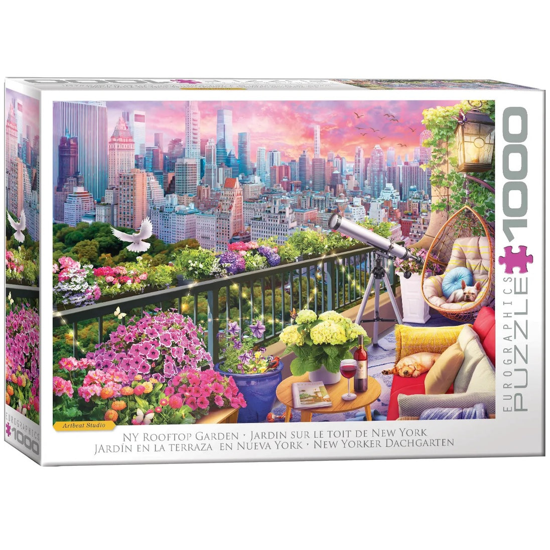 NY Rooftop Garden - Puzzel 1000 stukjes - Eurographics 6000-6161, doos