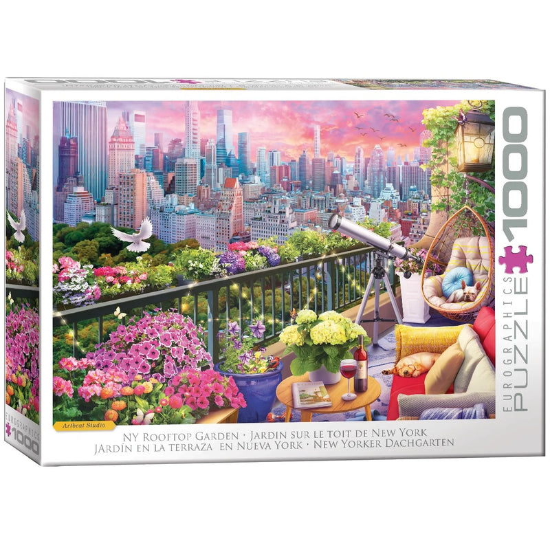 NY Rooftop Garden - Puzzel 1000 stukjes - Eurographics 6000-6161, doos
