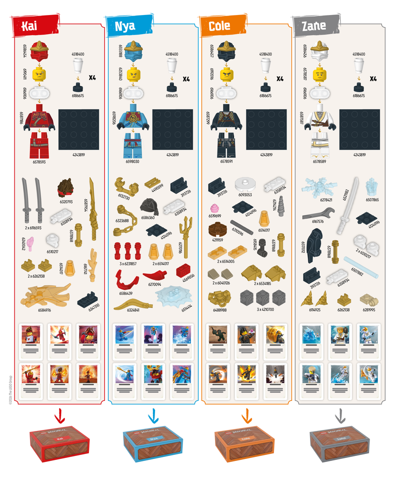 Ninjago Destiny's Bounty Adventures - LEGO®, alle LEGO onderdelen