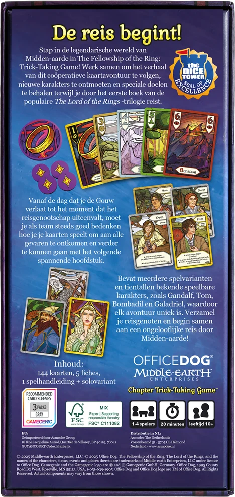 LotR - The Fellowship of the Ring - Trick‑taking Game, doos achterkant