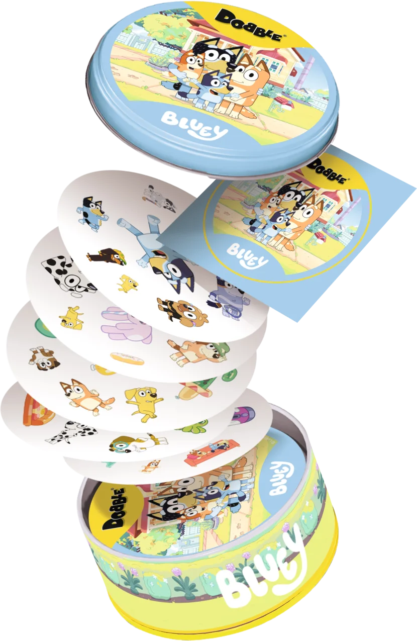 Dobble Bluey - kaartspel van Zygomatic, blik en kaarten