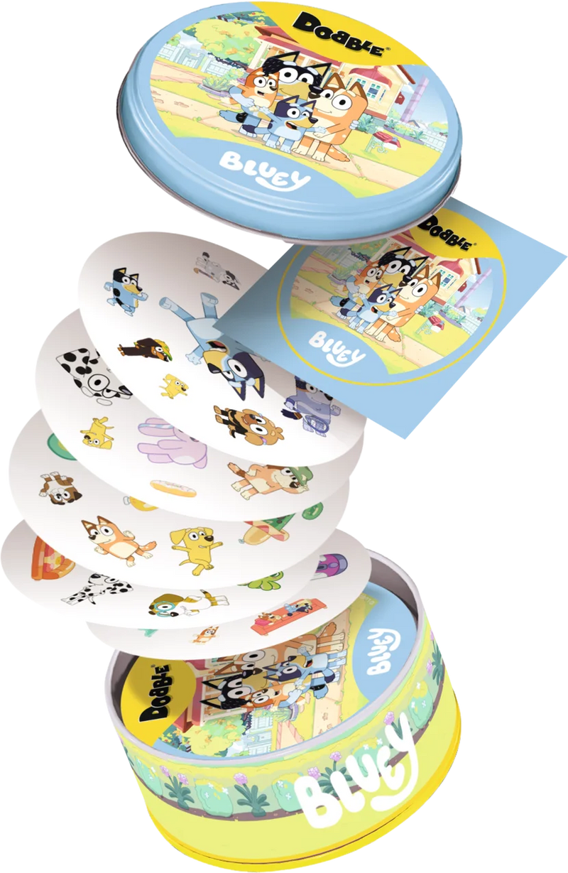 Dobble Bluey - kaartspel van Zygomatic, blik en kaarten