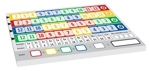 Qwixx mixx - dobbelspel, scoreblok variant A