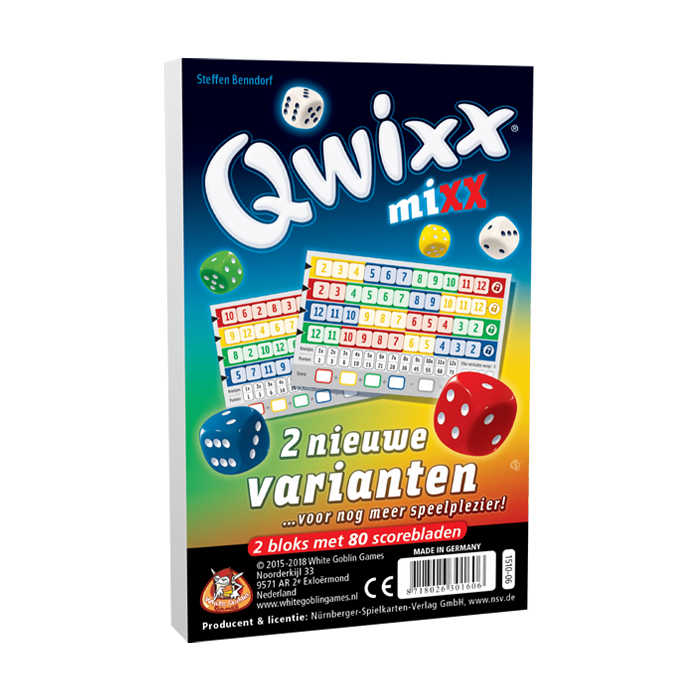Qwixx mixx - dobbelspel, doos
