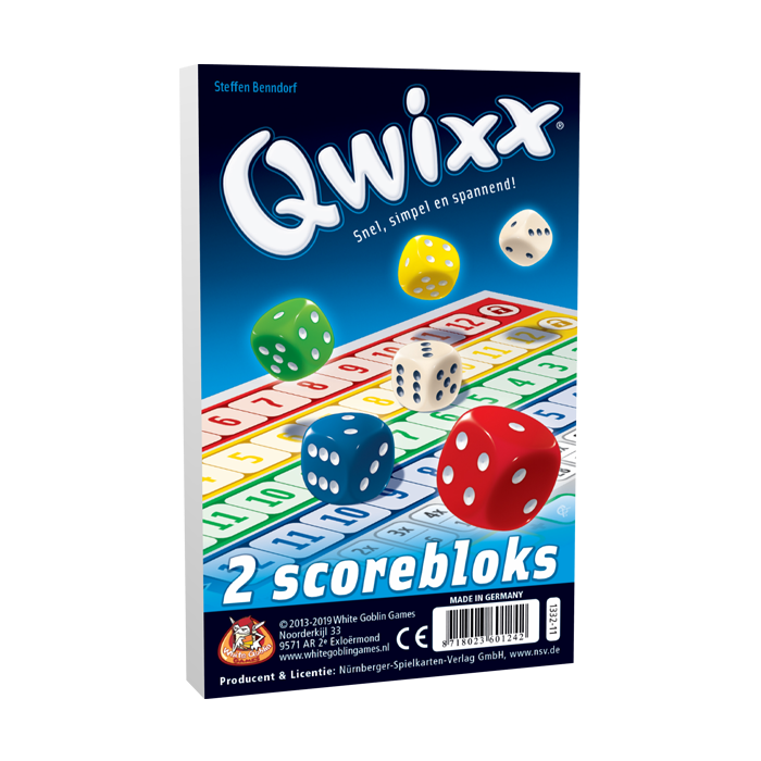 Qwixx bloks - extra scoreblokken, doos