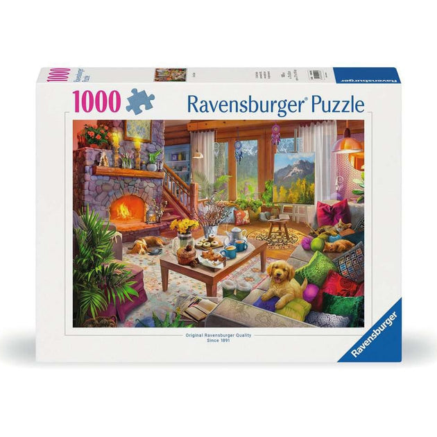 Cozy Cabin - Puzzel 1000 stukjes - Ravensburger 12000293, doos