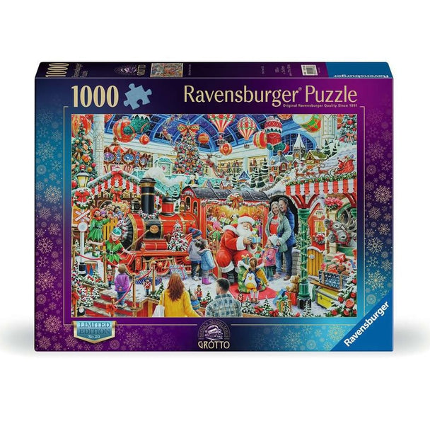 Santa's steam train Grotto - Puzzel 1000 stukjes - Ravensburger 12001583, voorkant van de doos