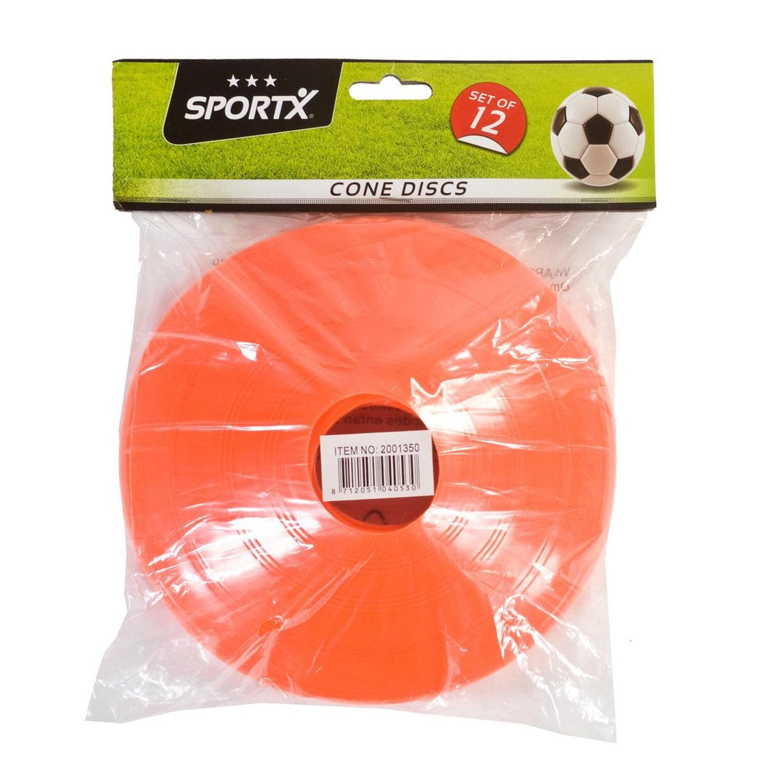Set van 12 fluo-oranje hoedjes voor sporttraining en veldmarkering, duurzaam en weerbestendig