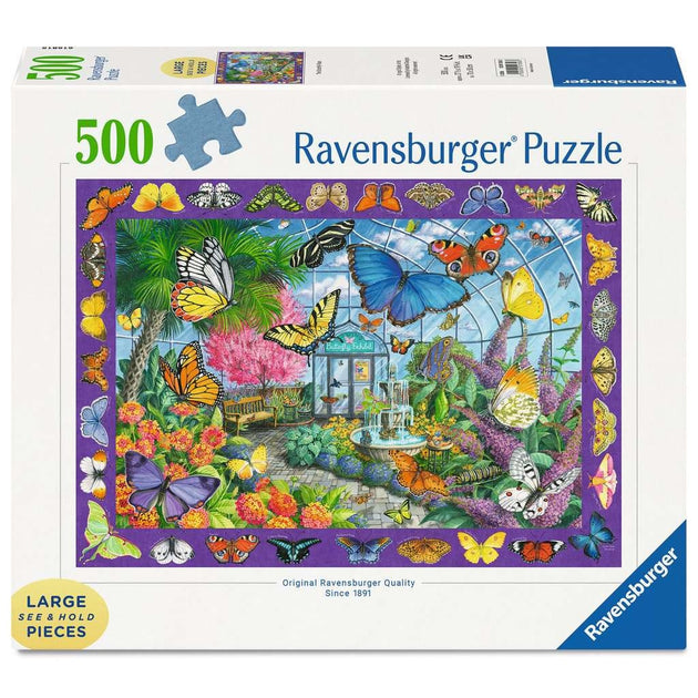 The Butterfly Place - Puzzel 500 extra grote stukjes - Ravensburger 12001356, doos