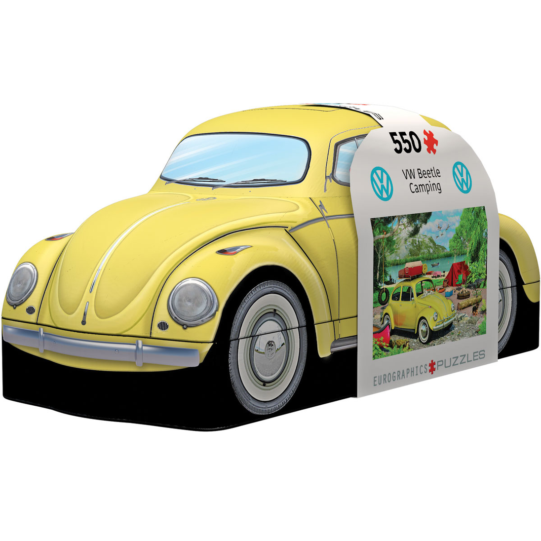 VW Beetle Camping Verzamelblik - Puzzel 550 stukjes - Eurographics, blik verpakt