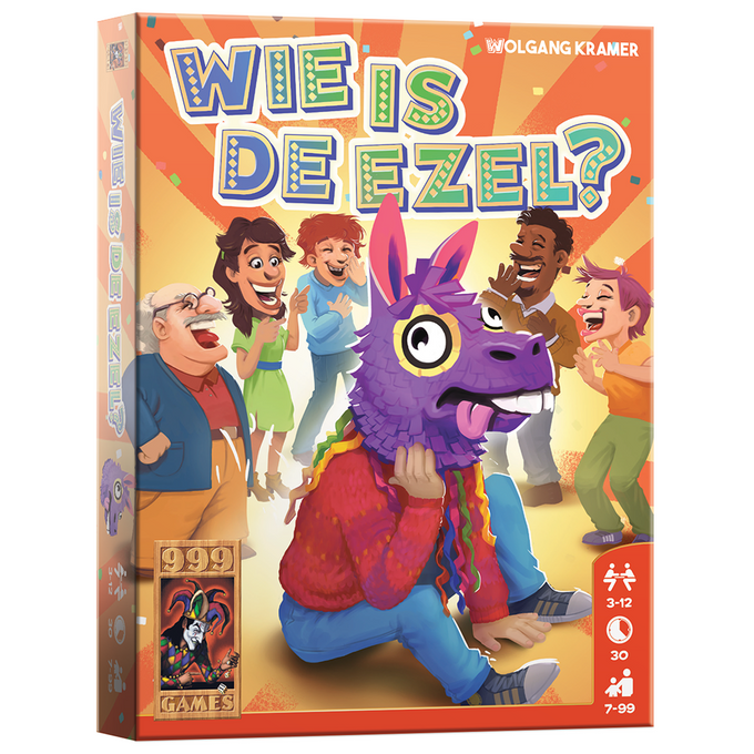 WIE IS DE EZEL? - Kaartspel van 999 Games, doos