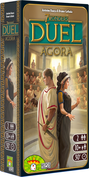 Gesloten doos voorkant van 7 Wonders Duel Agora