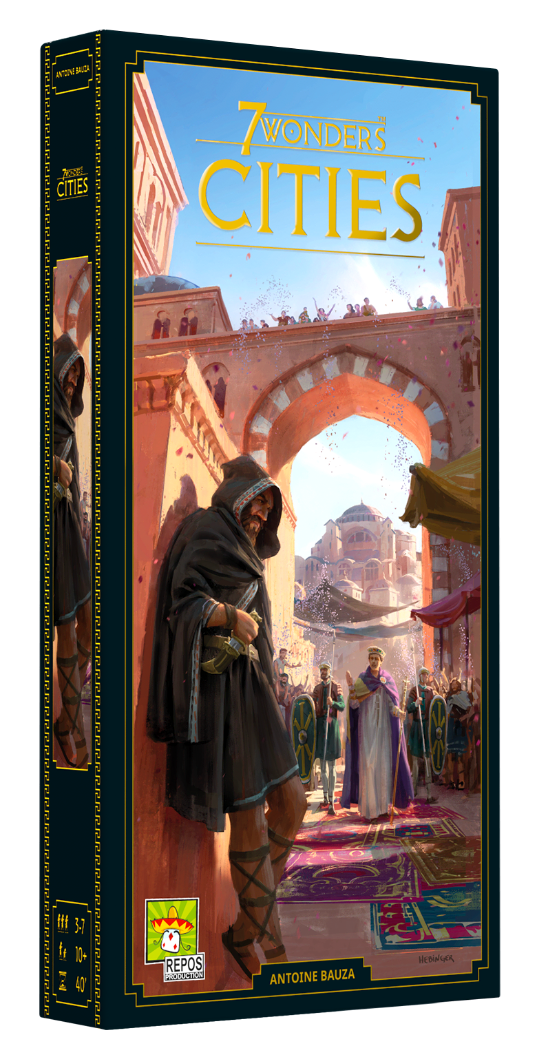 Vooraanzicht gesloten doos van 7 Wonders Cities V2