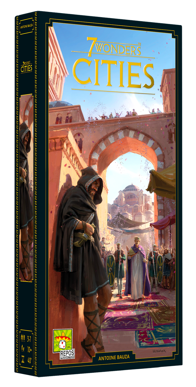 Vooraanzicht gesloten doos van 7 Wonders Cities V2