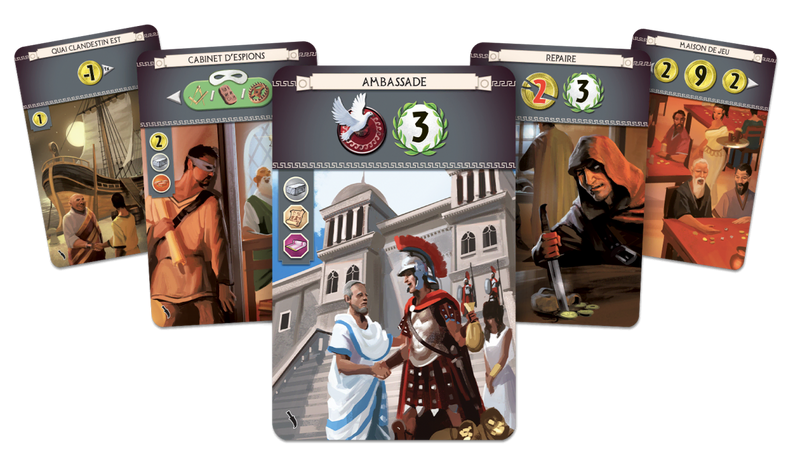 Locatiekaarten uit de Cities V2 uitbreiding voor 7 Wonders
