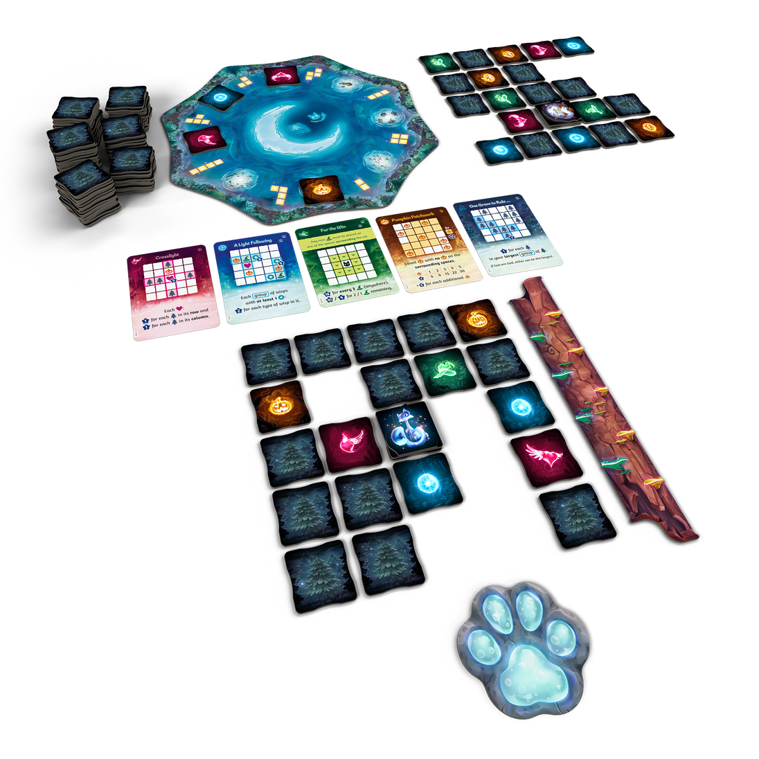 Wispwood - bordspel van White Goblin Games, alle componenten