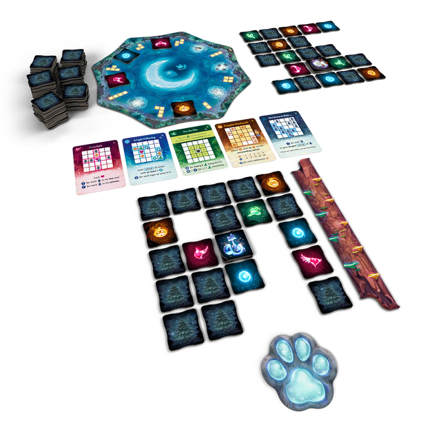 Wispwood - bordspel van White Goblin Games, alle componenten