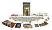 Doos en alle spelcomponenten van 7 Wonders Duel Agora uitgestald