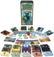 Uitgestalde kaarten en doos van 7 Wonders Duel Pantheon