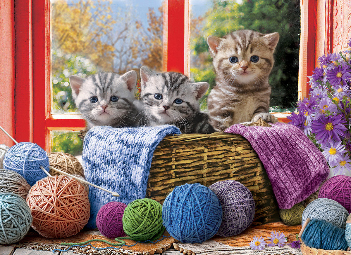 Knittin' Kittens - Puzzel 500 XL-stukjes - Eurographics 6500-5500