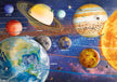 Illustratie van het zonnestelsel met planeten – focus op de aarde uit de Planet Earth puzzel