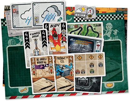 Close-up van verschillende soorten kaarten gebruikt in het spel Hea