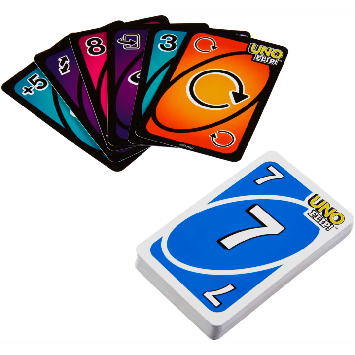 UNO Flip! - kaartspel van Mattel, kaarten
