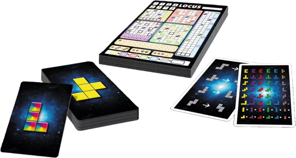 Locus - Tactisch Puzzelspel van Tucker's Fun Factory, kaarten en scoreblok