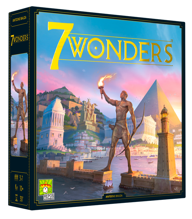Vooraanzicht van 7 Wonders bordspel doos